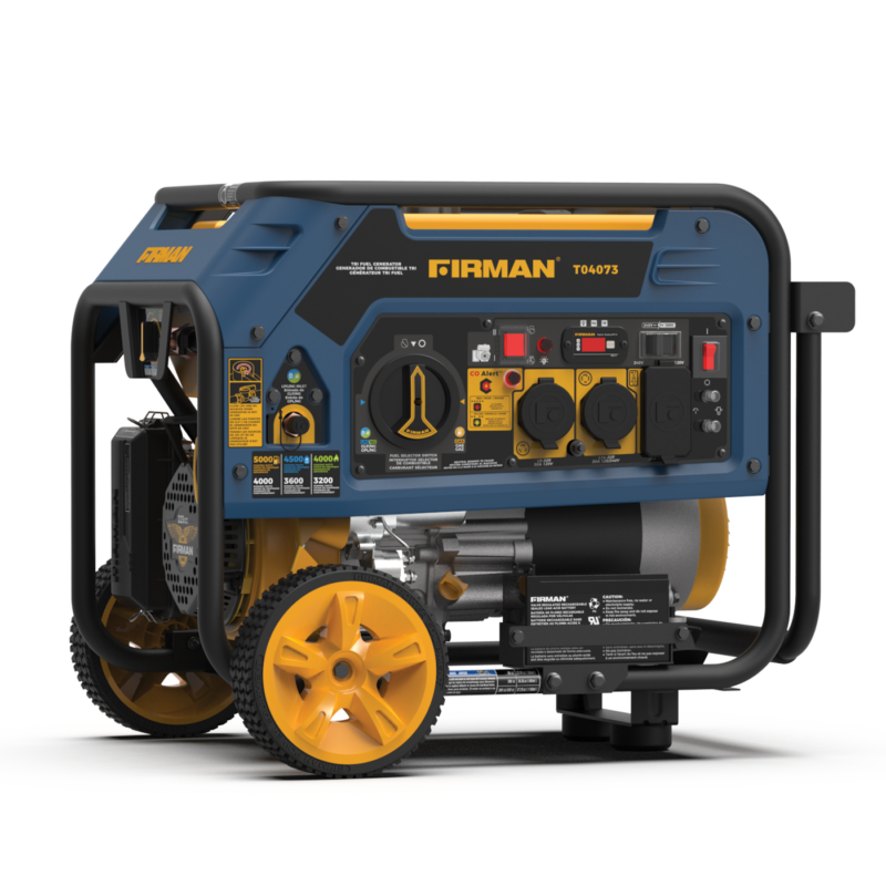FIRMAN T04073 Tri-Fuel Portable 4000W Generator with CO ALERT